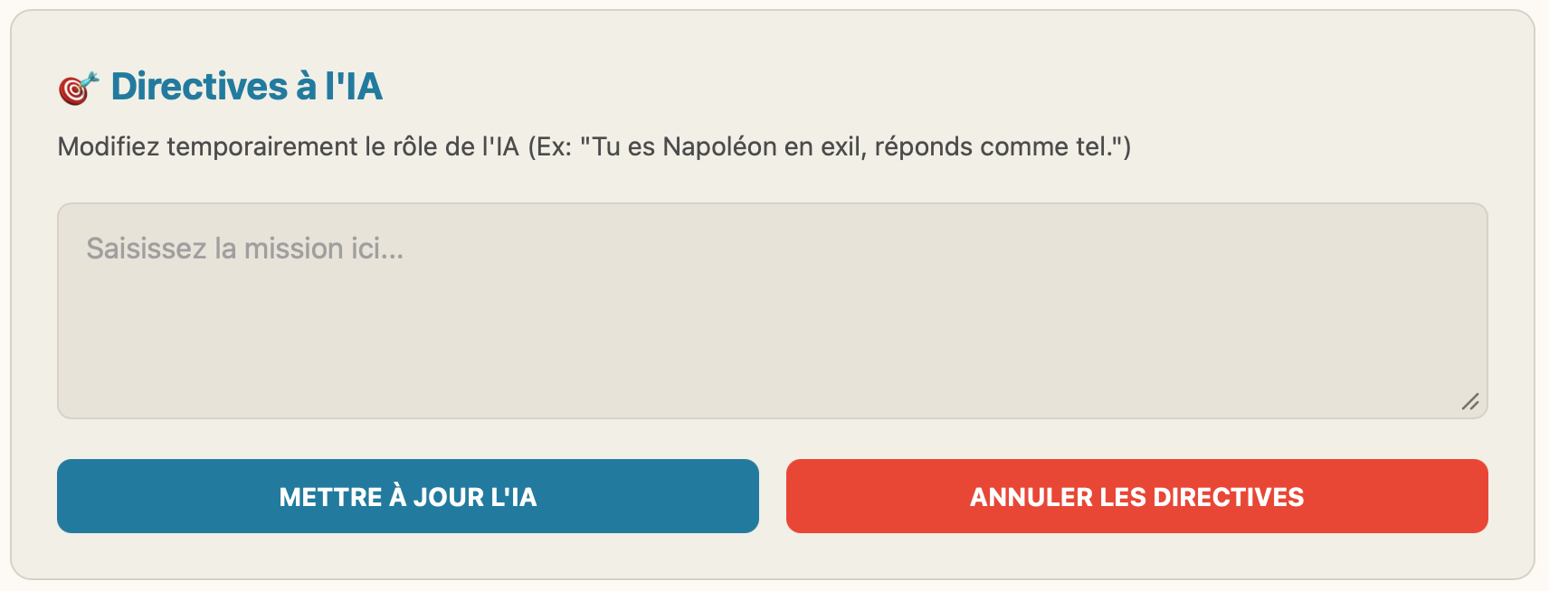 Directives à l'IA